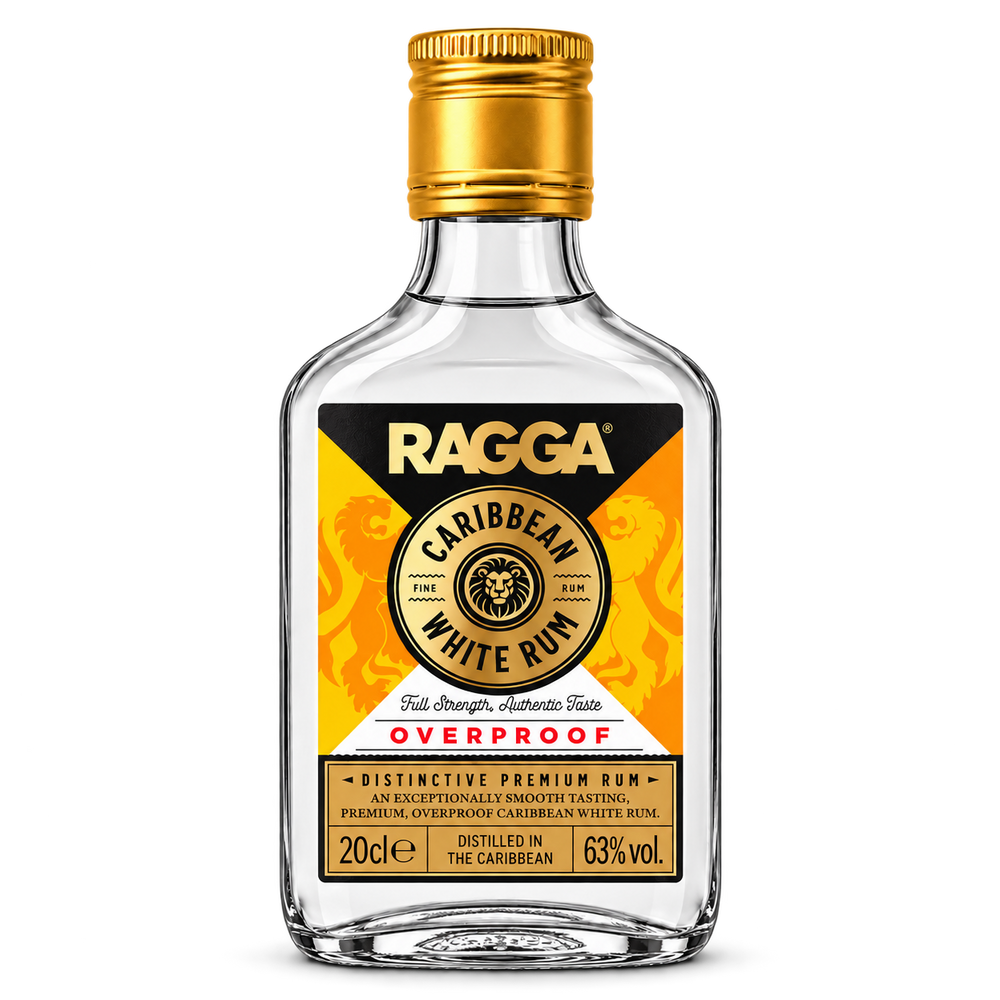 RAGGA Overproof White Rum 63% ABV