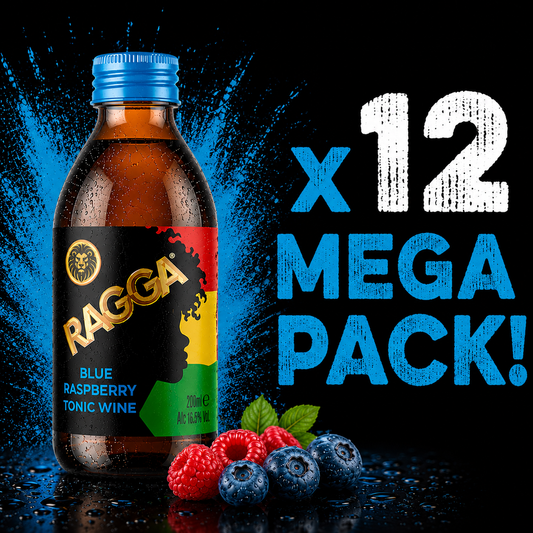 Ragga Tonic Blue Raspberry 12 x 200ml 16.5% Abv