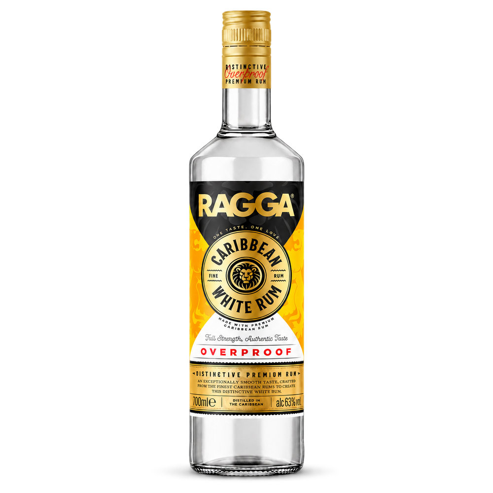 RAGGA Overproof White Rum 63% ABV